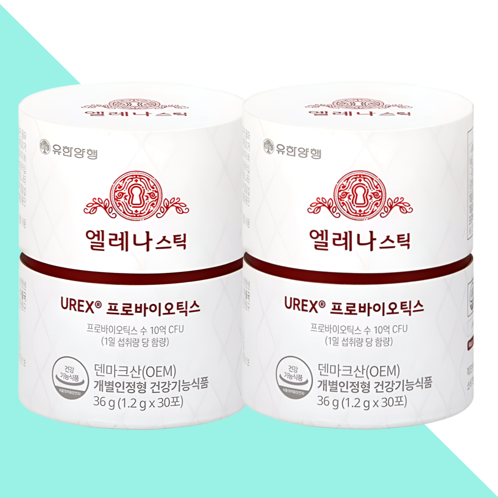 유한양행 엘레나 스틱 질유산균 분말형 UREX 30포X2개 - 메인 이미지