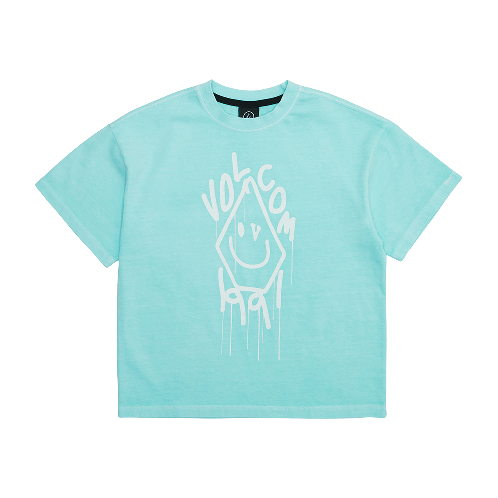 볼컴키즈 멜팅로고 다잉 라운드 티셔츠 D5M001 - 상세 이미지 3