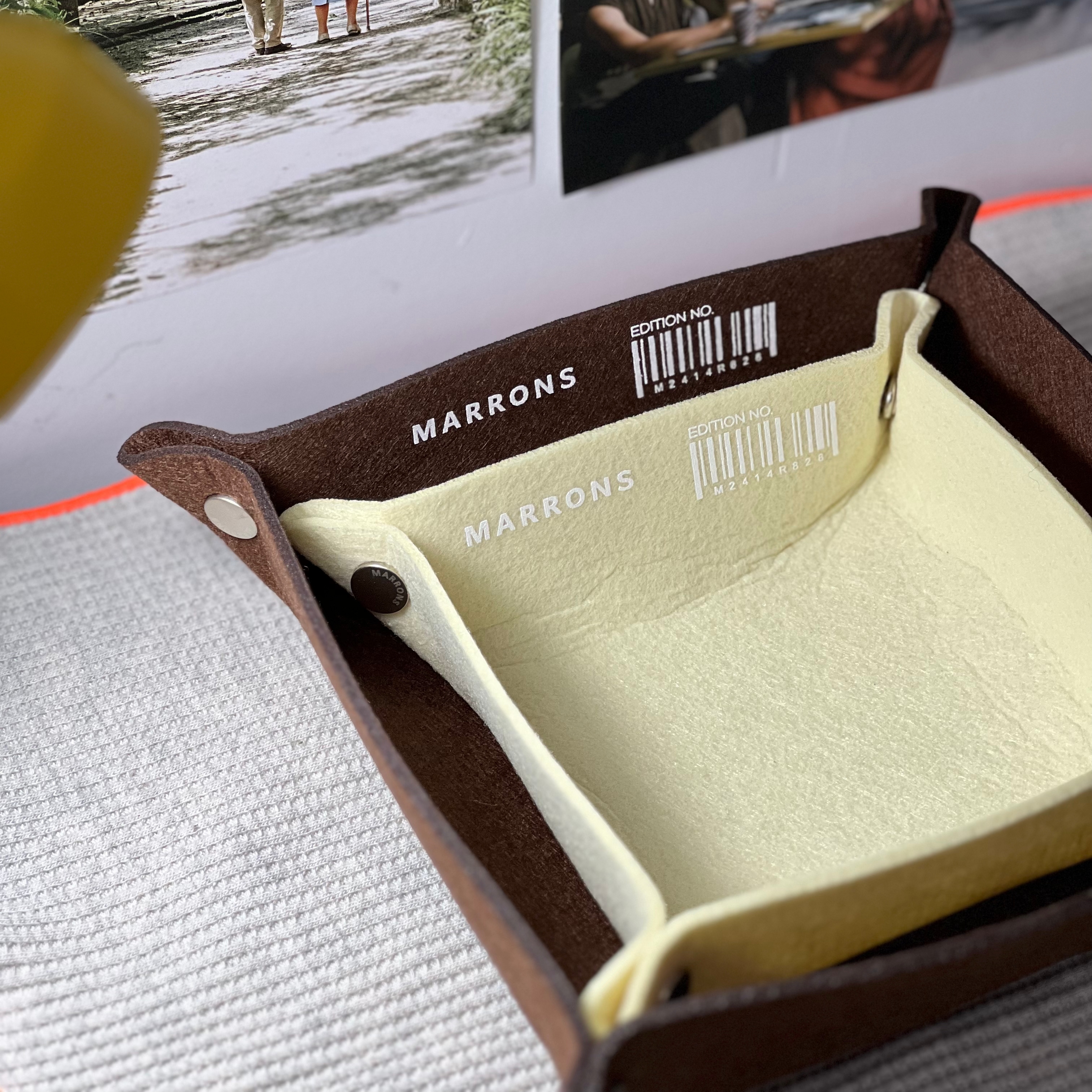 마롱즈 펠트 패브릭 트레이 S