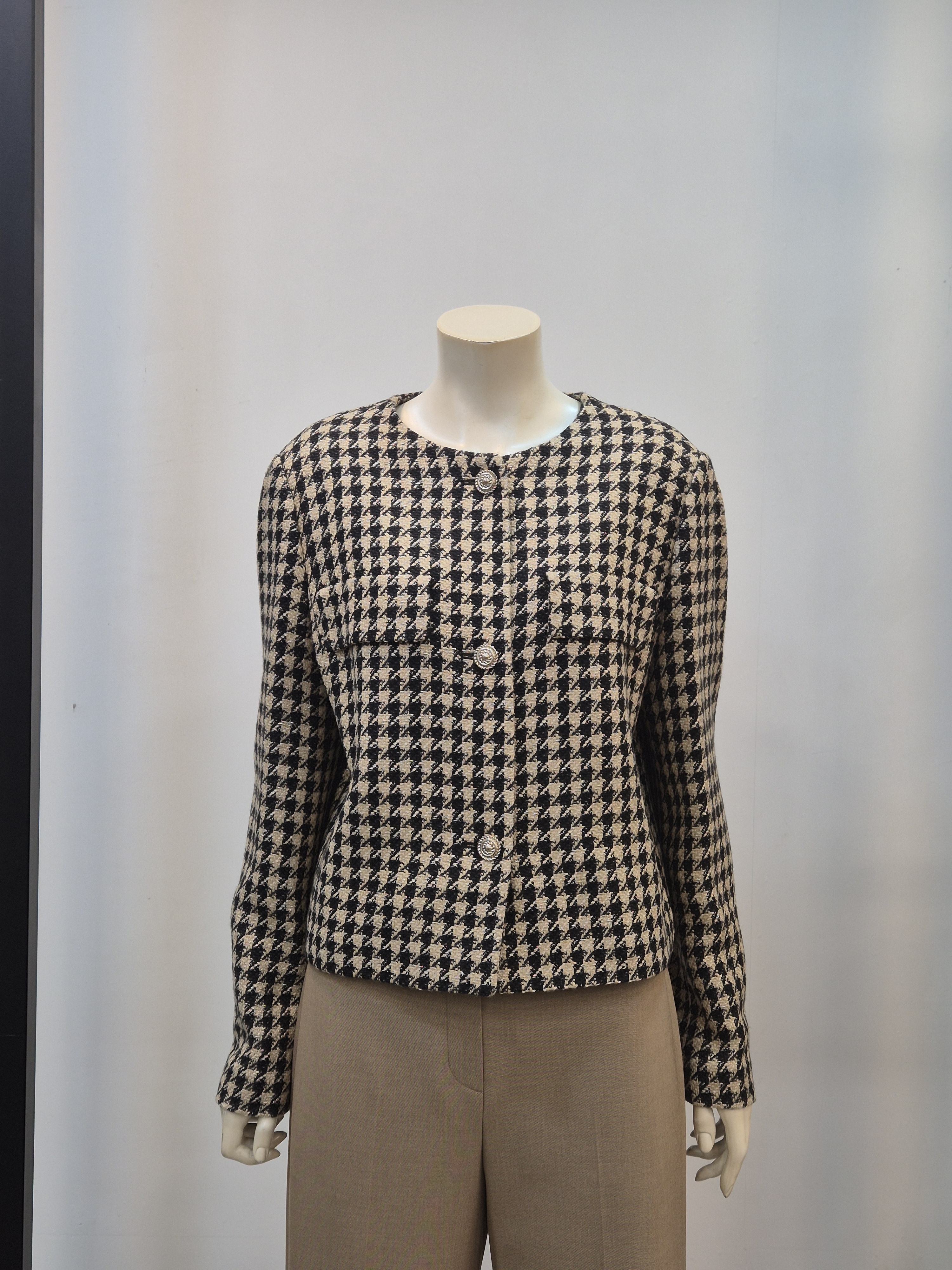 쉬즈미스 라운드넥 트위드 가을 자켓 결혼식 상견례 P332100