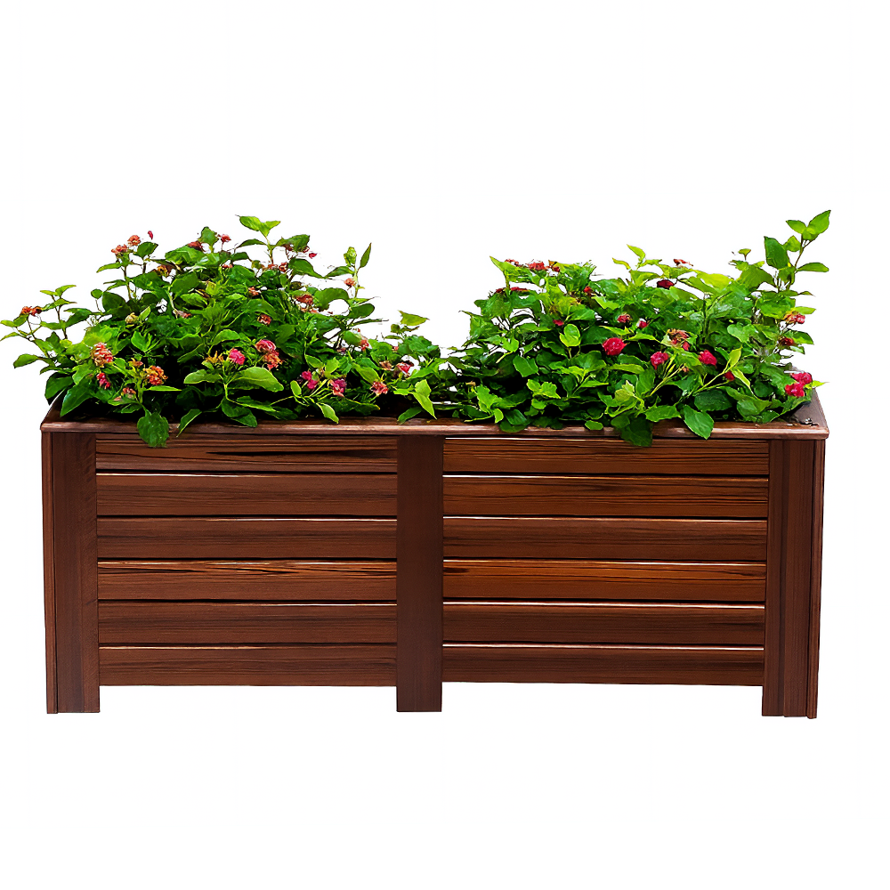 플랜트 박스 베란다 텃밭 가드닝 방부목 사각 나무 화분 80x40x40cm