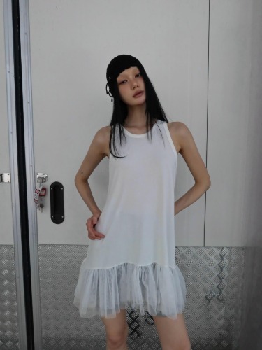 레이스 캉캉 원피스 - 상품 이미지