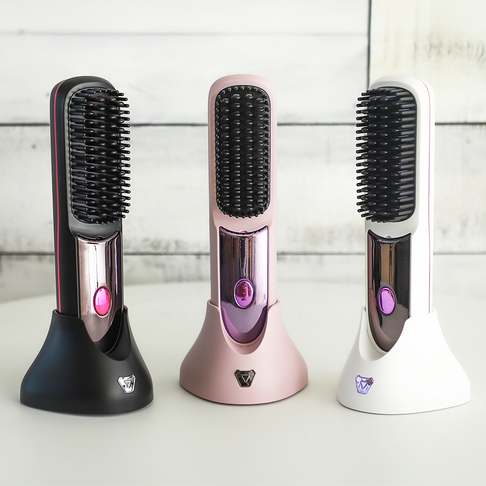 2025년 8월 신제품 프라임허브 무선 빗 고데기 청담스타일 헤어 뿌리 볼륨 매직기 브러쉬