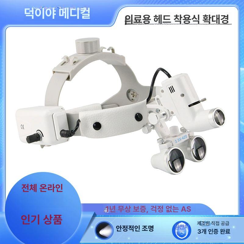 LED 헤드라이트 쌍안 헤드램프 충전식 확대경 3.5X 확대경 종이상자 - 상세 이미지 2