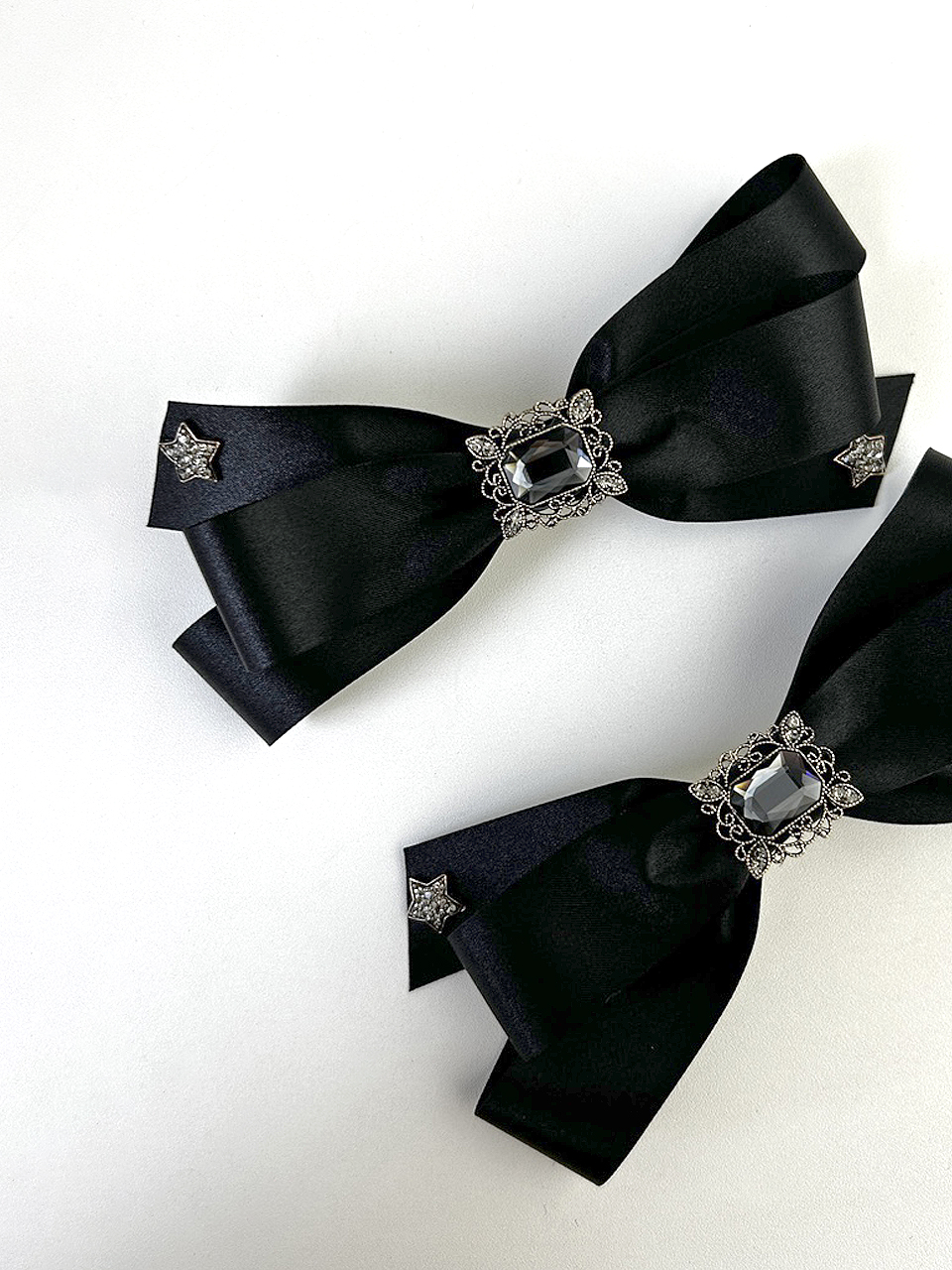 루드 로티 엔틱 크리스탈 보석 반묶음헤어핀 새틴 리본핀 L25SSAC41