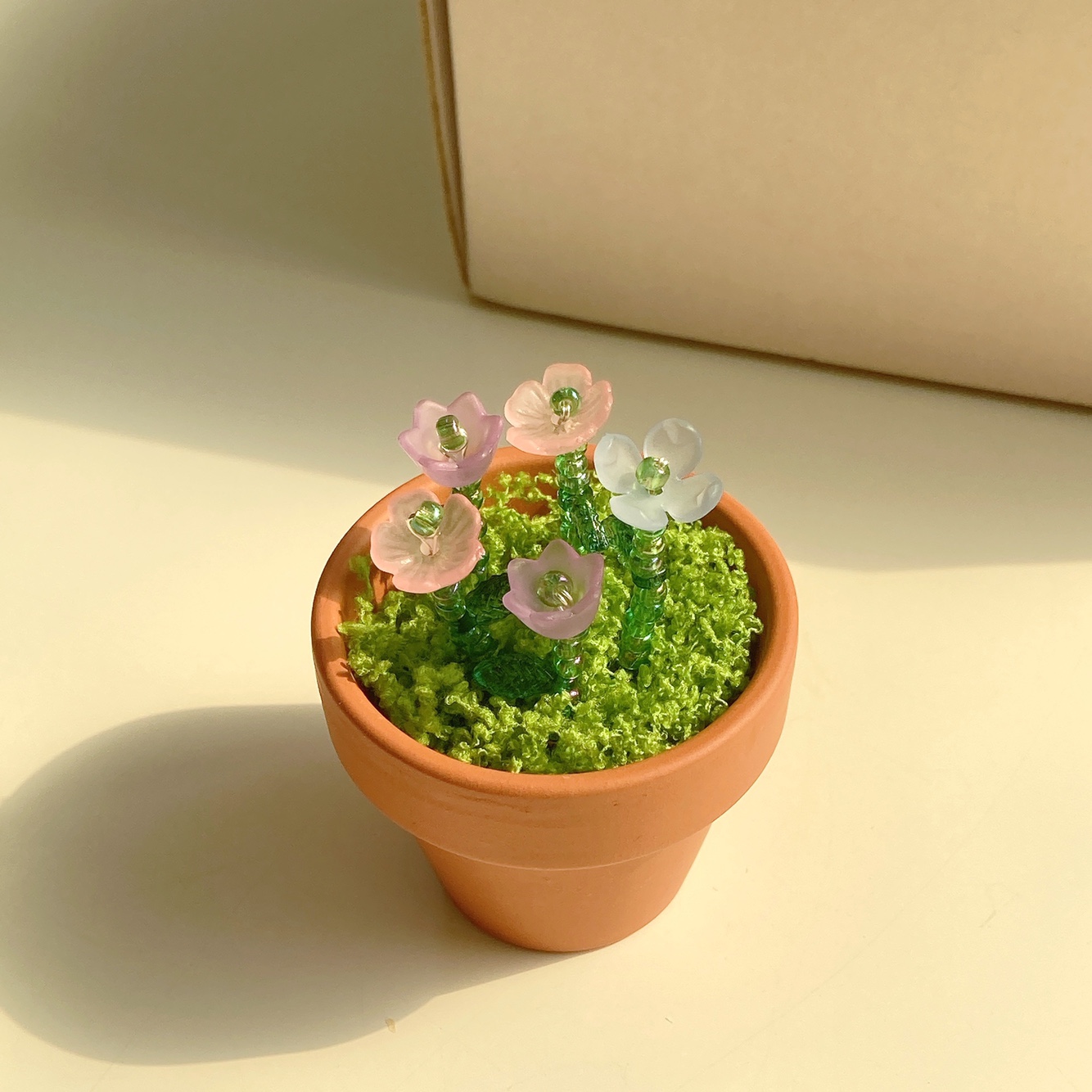 비즈식물 꽃 키트 diy 만들기 세트 비즈화분 재료 개나리 이미지 6