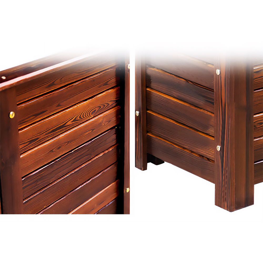 플랜트 박스 베란다 텃밭 가드닝 방부목 사각 나무 화분 80x40x40cm