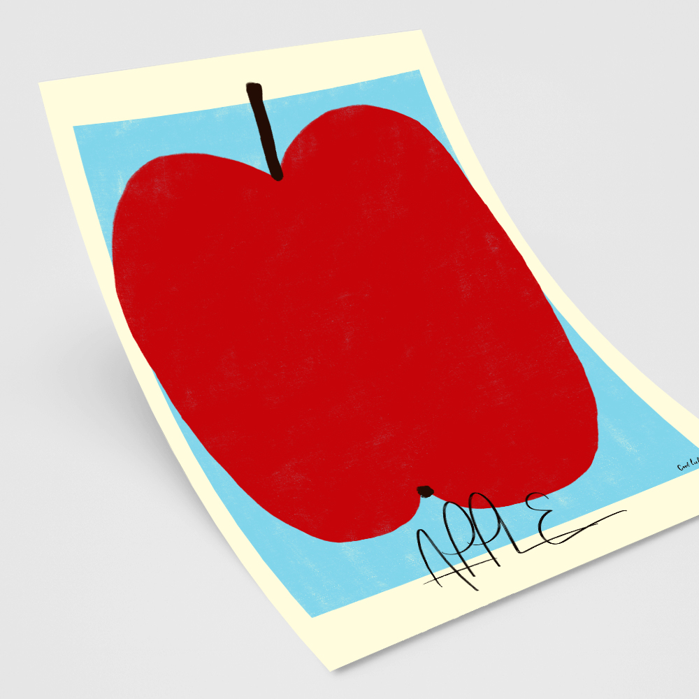 사과 No57 열매 결실 금전운을 부르는 빨간사과 그림 캔버스 액자 3호 - 상세 이미지 2