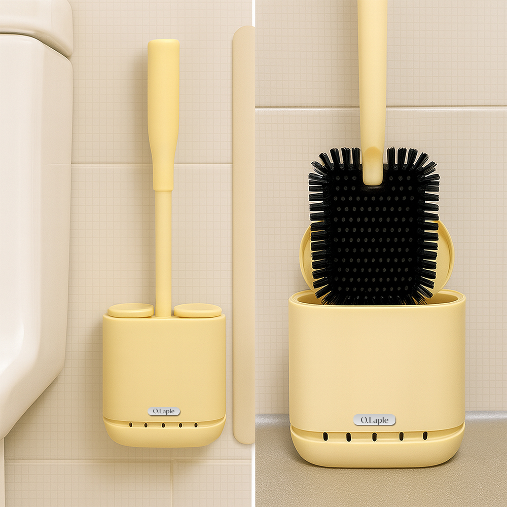 오라플 냄새차단 실리콘변기솔 화장실 변기청소솔 틈새 벽걸이 찌든때 누런때 제품 이미지