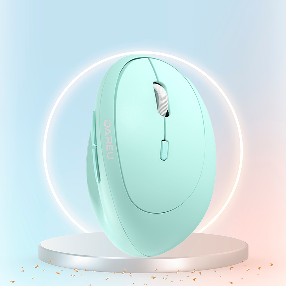 다얼유 LM158 무소음 버티컬 무선 마우스 민트