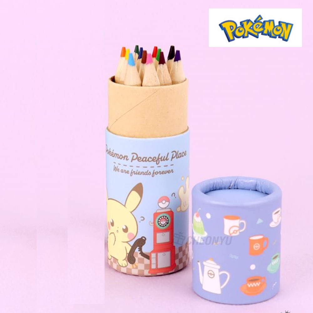 미니 색연필 포켓몬 원목색연필 12색 어린이 초등학교 선물 랜덤