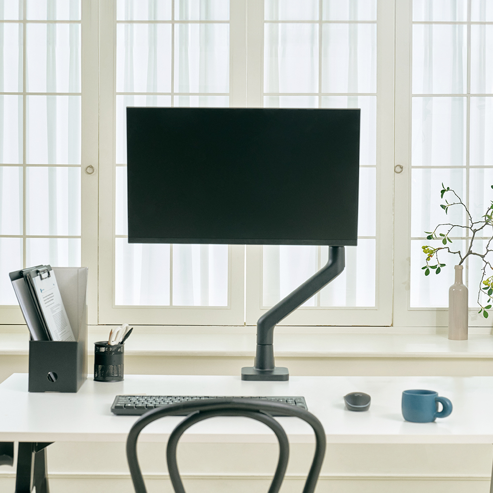 더함 모니터암 싱글 초고중량 모니터 거치대 프리미엄 볼드그립 블랙 이미지 6