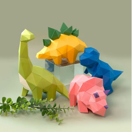 공룡 종이모형 만들기 입체 조립완구 교육 창작놀이 12개