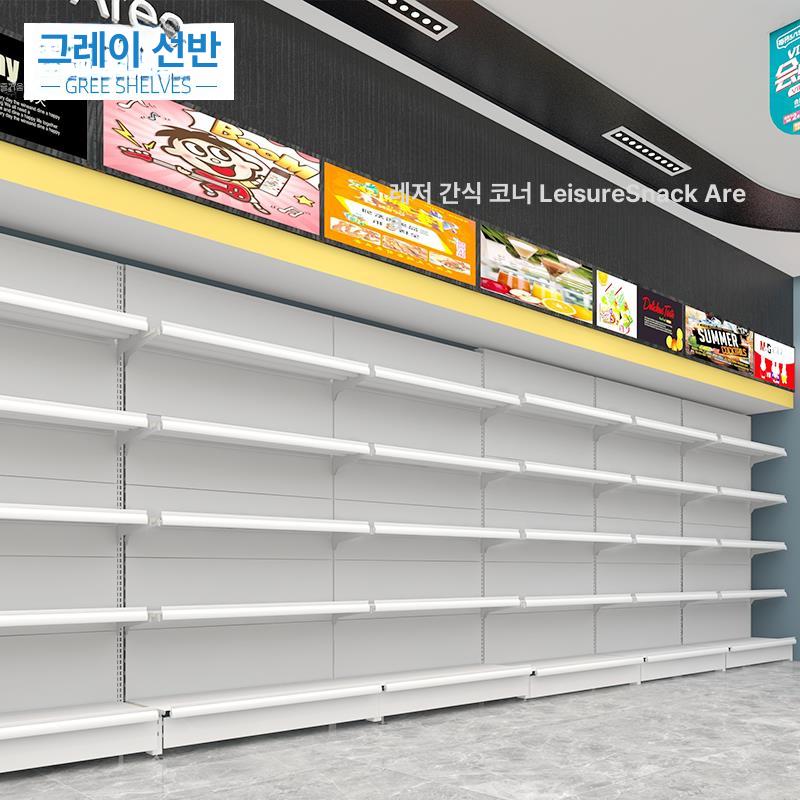 화이트렉 다층선반 진열대 거치대 편의점 철제선반 랙철제선반 슈랙철제선반 창고철제선반 양면 조합 길이 약 2.2m 1.6m - 상세 이미지 3