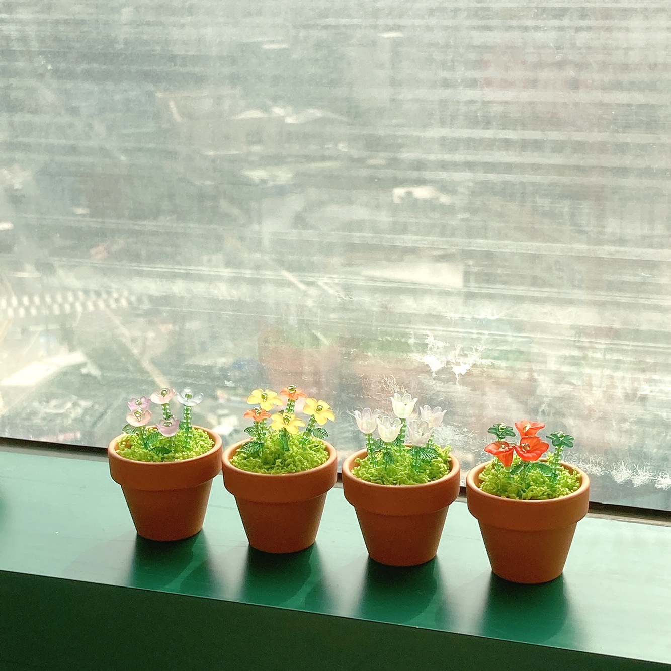 비즈식물 꽃 키트 diy 만들기 세트 비즈화분 재료 개나리 이미지 7
