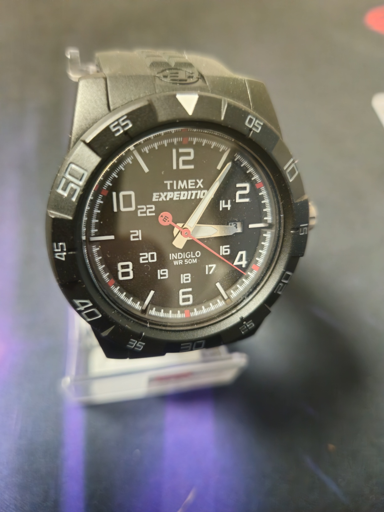타이맥스 익스페디션 탐험용 방수 스포츠 시계 남자 손목시계 44mm TIMEX 레진 블랙 - 상세 이미지 3