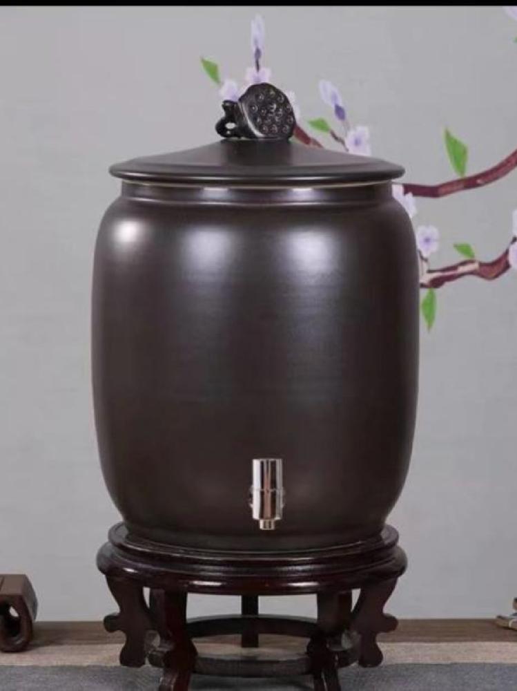 술항아리 사케 술단지 동동주 디스펜서 옹기 술 물독 난초 15kg - 상세 이미지 5