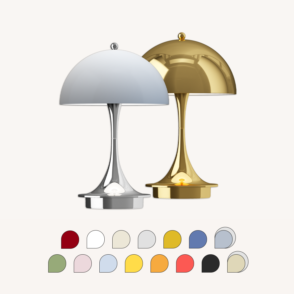 루이스폴센 판텔라 160 포터블 V3 CHROME&BRASS 무선 조명 - 메인 이미지