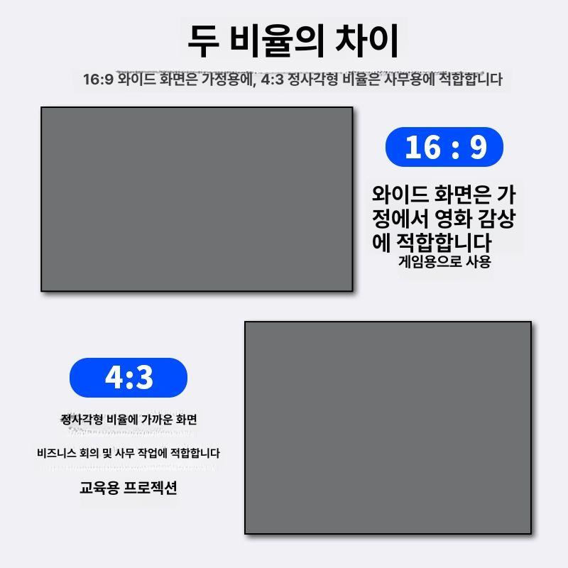 빔스크린 프로젝터 액자형 벽걸이 고화질 프레임 전문용 60인치 16 9 플라스틱강 자가 부드러운 막 - 상세 이미지 3