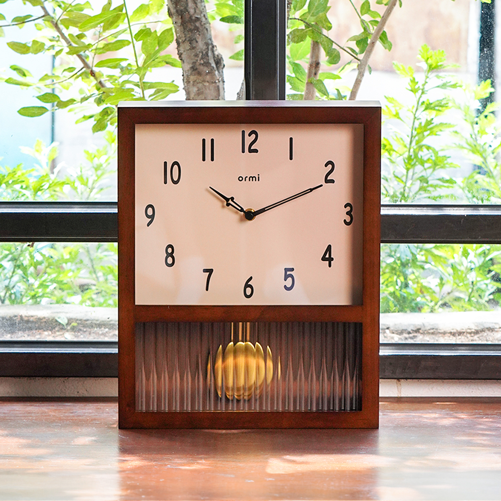 오르미 레트로 모어클락 빅 우드 무소음 추시계 벽시계 괘종시계