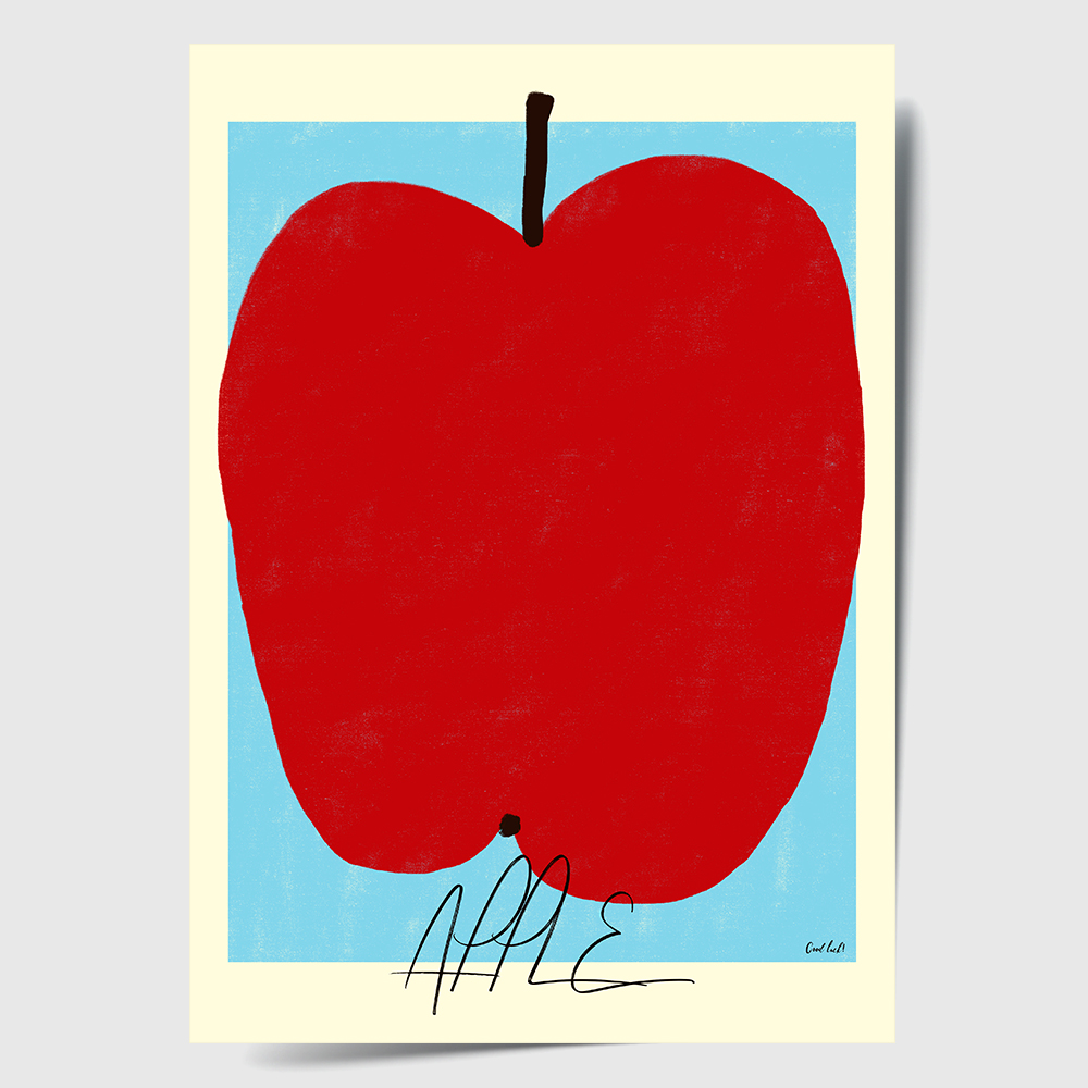 사과 No57 열매 결실 금전운을 부르는 빨간사과 그림 캔버스 액자 3호 - 상품 이미지