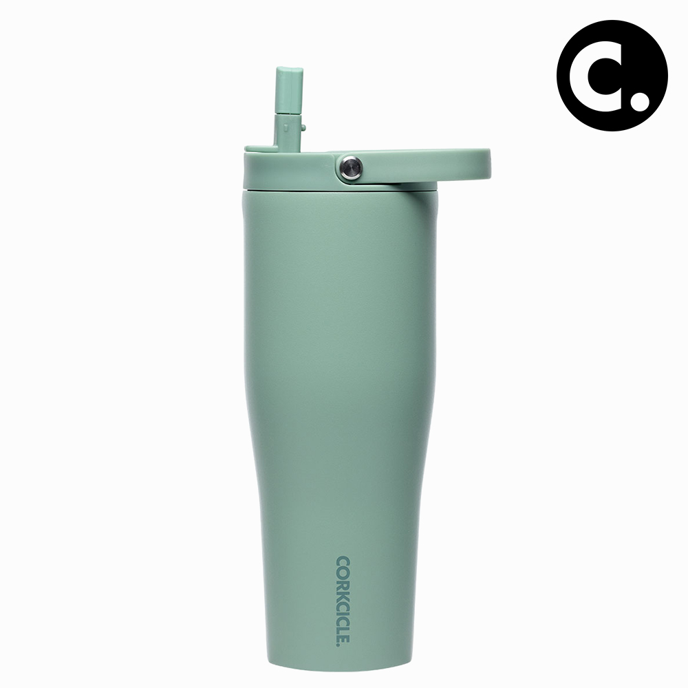 콕시클 고컵 XL 텀블러 대용량 밀폐 손잡이 빨대 스텐 진공 보온 보냉 890ml, 타임 - 메인 이미지