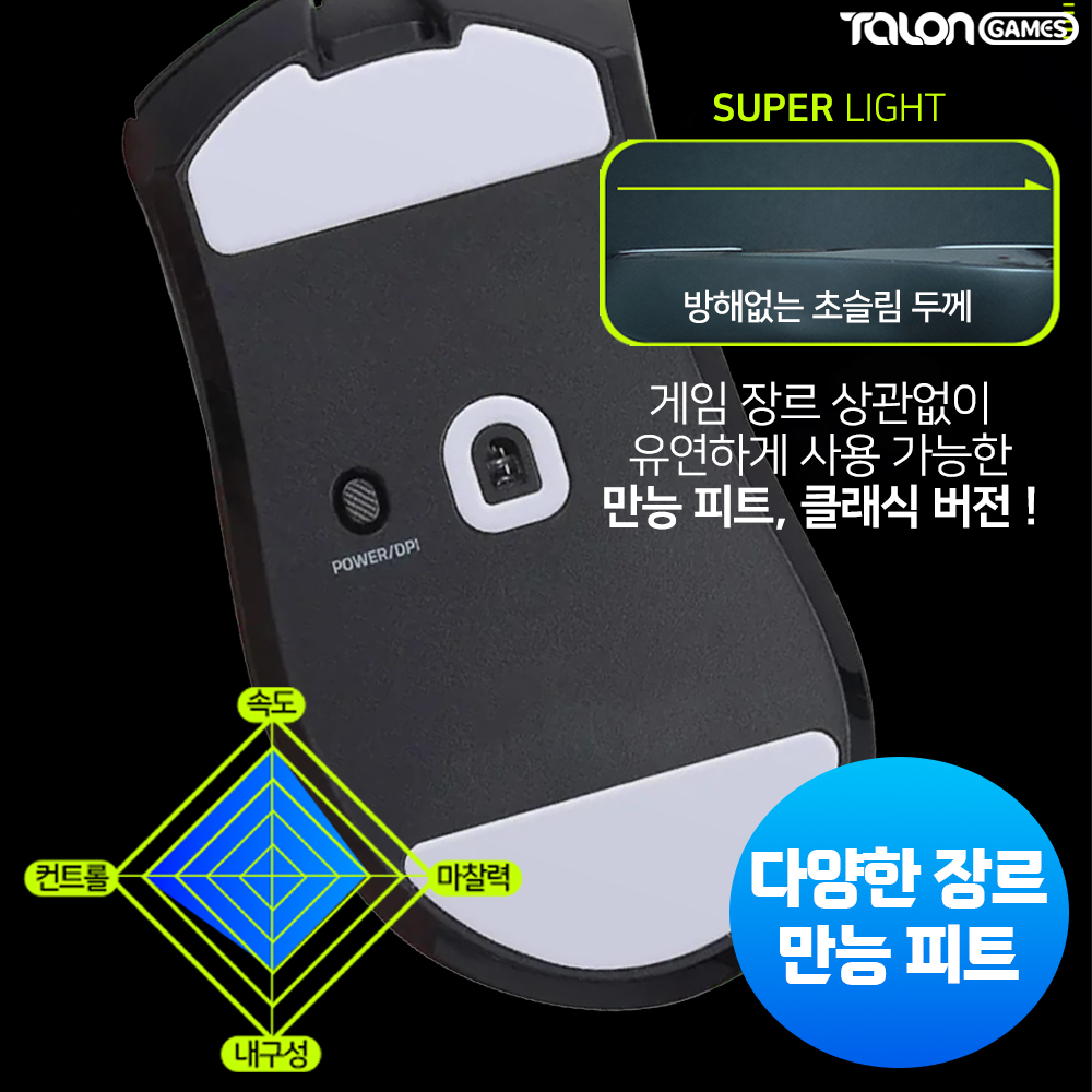 데스에더 V4 PRO 피트 클래식 마우스피트 2개입 탈론게임즈 - 상세 이미지 2