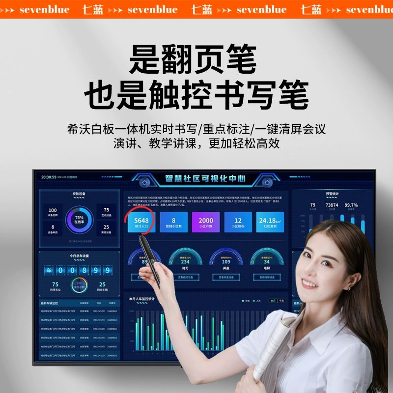 판서펜 마우스 펜판서 usb 미니 무선 강의용 마우스펜 최고사양 별빛검정 화면지우기+250m - 상세 이미지 2