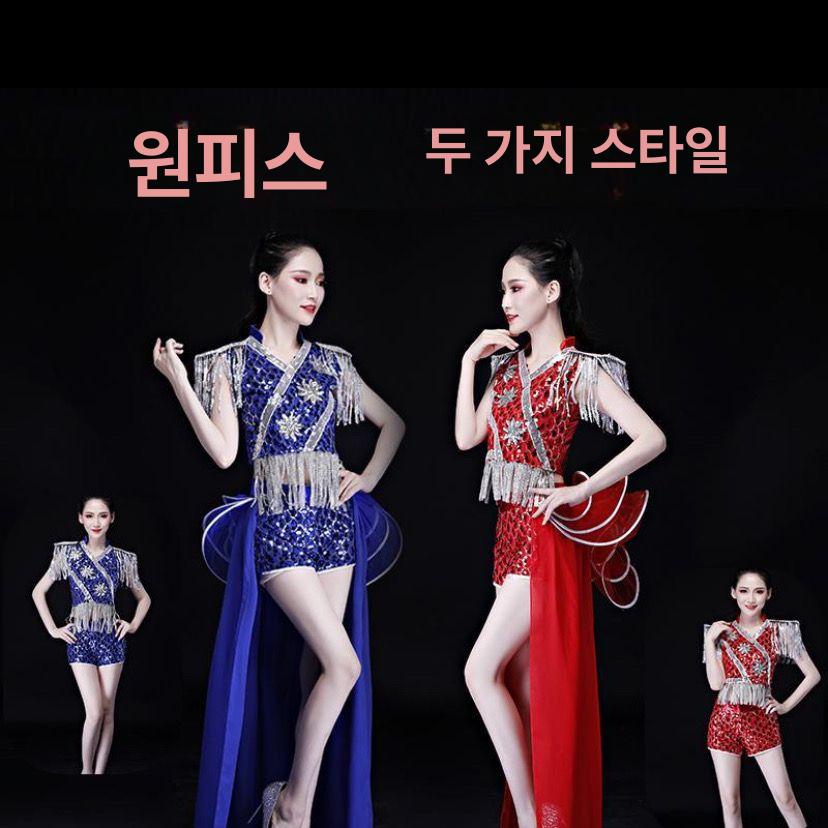 트로트 자켓 행사 춤복 상의 반짝이 댄스복상의 라인댄스복 방송댄스복 댄스의상 댄스상의 다크핑크 L - 상세 이미지 5