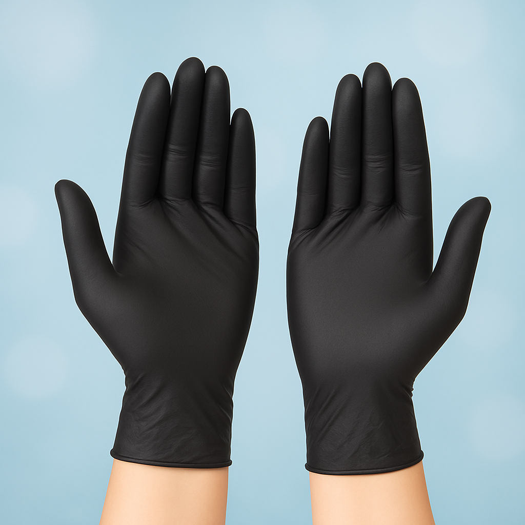 스마토 퓨어 니트릴장갑 1BOX 튼튼한 니트릴 고무장갑 L(대형), 블랙핸즈니트릴 5.5g 블랙, 1개