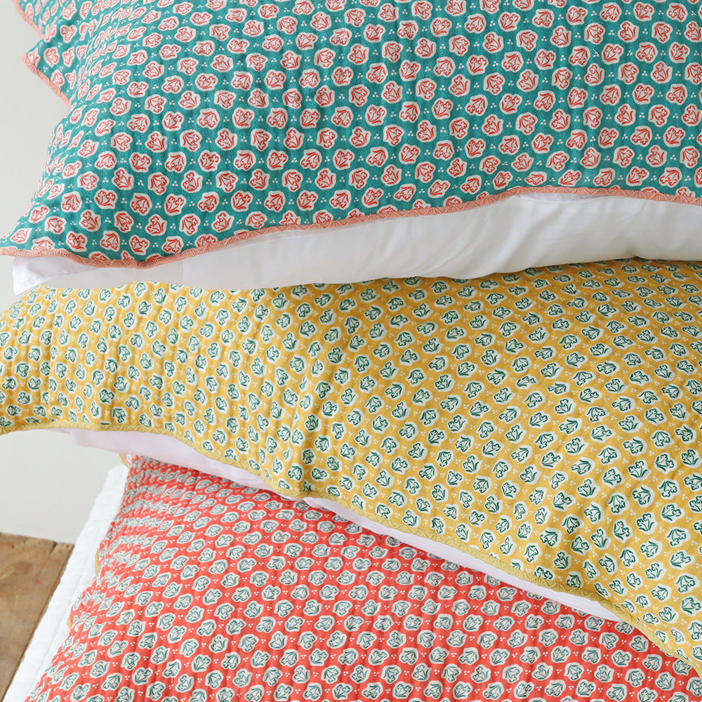 4중 거즈 클로버 스트라이프 양면사용 고정밴드 밴드형 교체형 여행용 사계절 베개커버