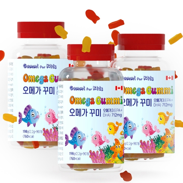 오리진 성장기 유아 어린이 키즈 영양제 오메가 꾸미 2.2gx90개 EPA DHA 두뇌발달 - 상품 이미지