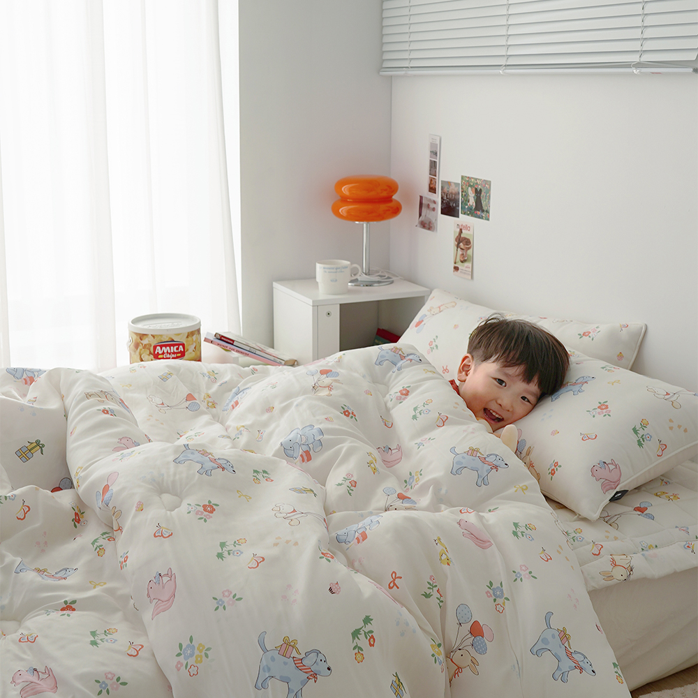 보들보들 렌징모달 100% 아기모달 밀크 유아 어린이 키즈 차렵이불 SS