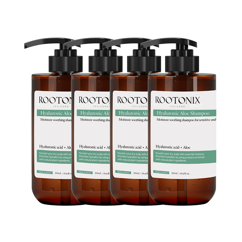 루토닉스 건성 두피 각질제거 히알루론산 알로에 샴푸 그린캡슐, 500ml, 4개 - 메인 이미지