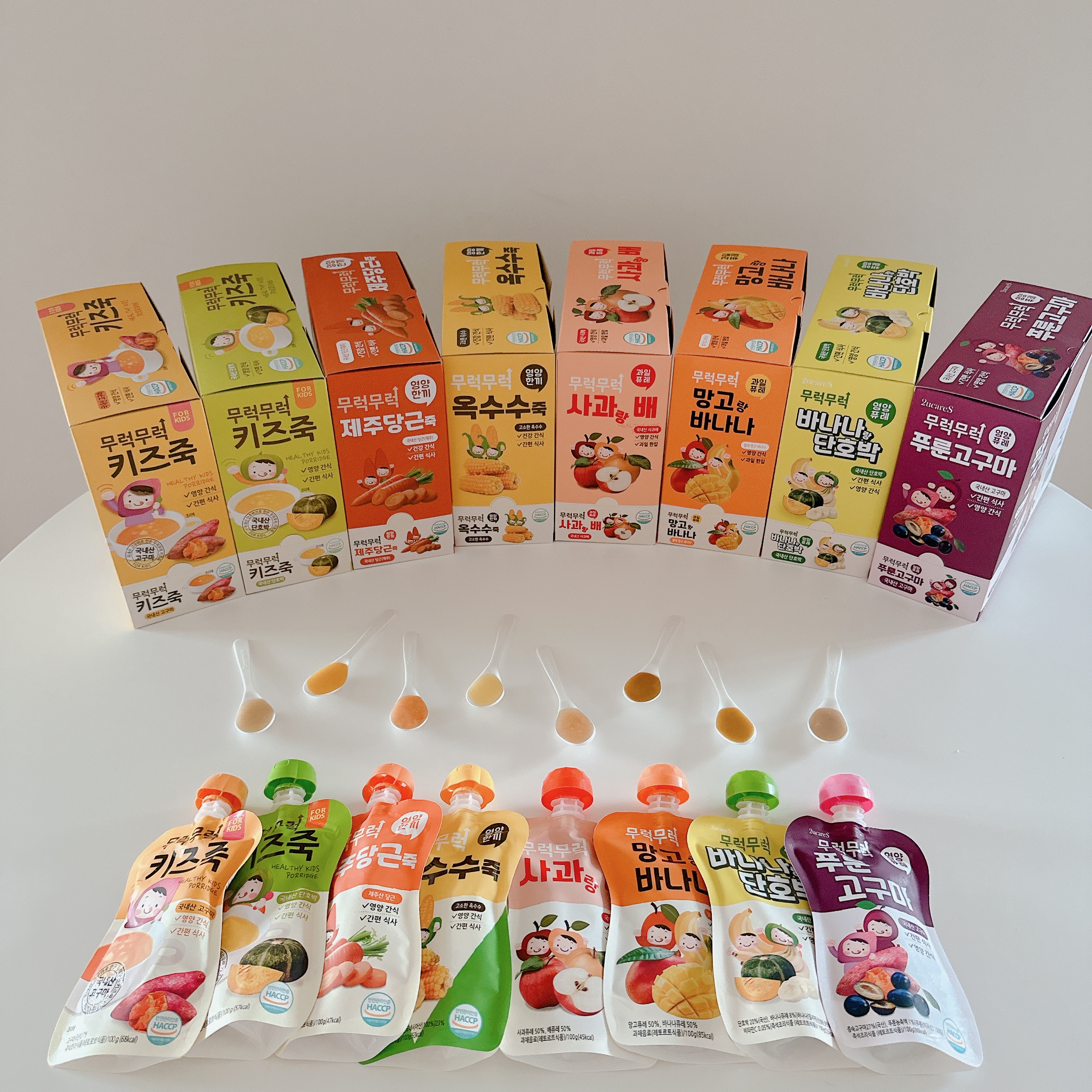 [14:00 이전 주문 당일 출고] 무럭무럭 키즈죽, 과일퓨레 1박스 (100ml x 망고랑 바나나, 100g, 7개