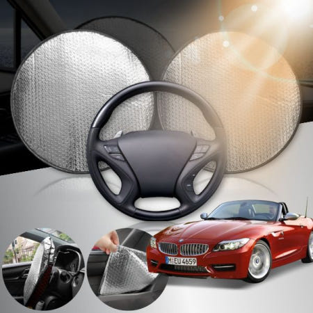 [자체제작]배터리온 BMW E89 Z4 (09~16) 30i (N52) 자동차 핸들 알루미늄 햇빛가리개 실버 2개