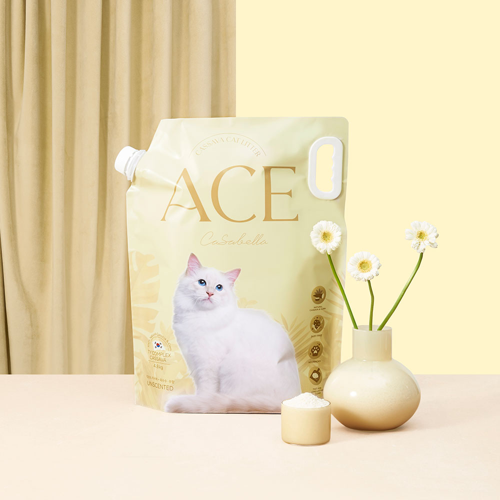 [에이스벤토나이트] 고양이 모래 카사벨라(카사바 모래) 4.8kg 1+1