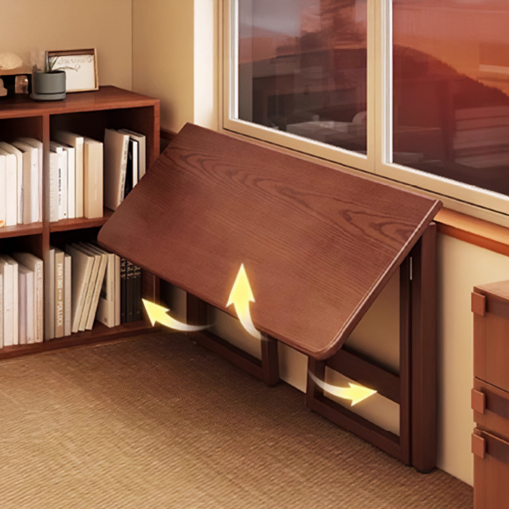 공간활용 식탁 원목 사각 확장 테이블 원룸 접이식 탁자