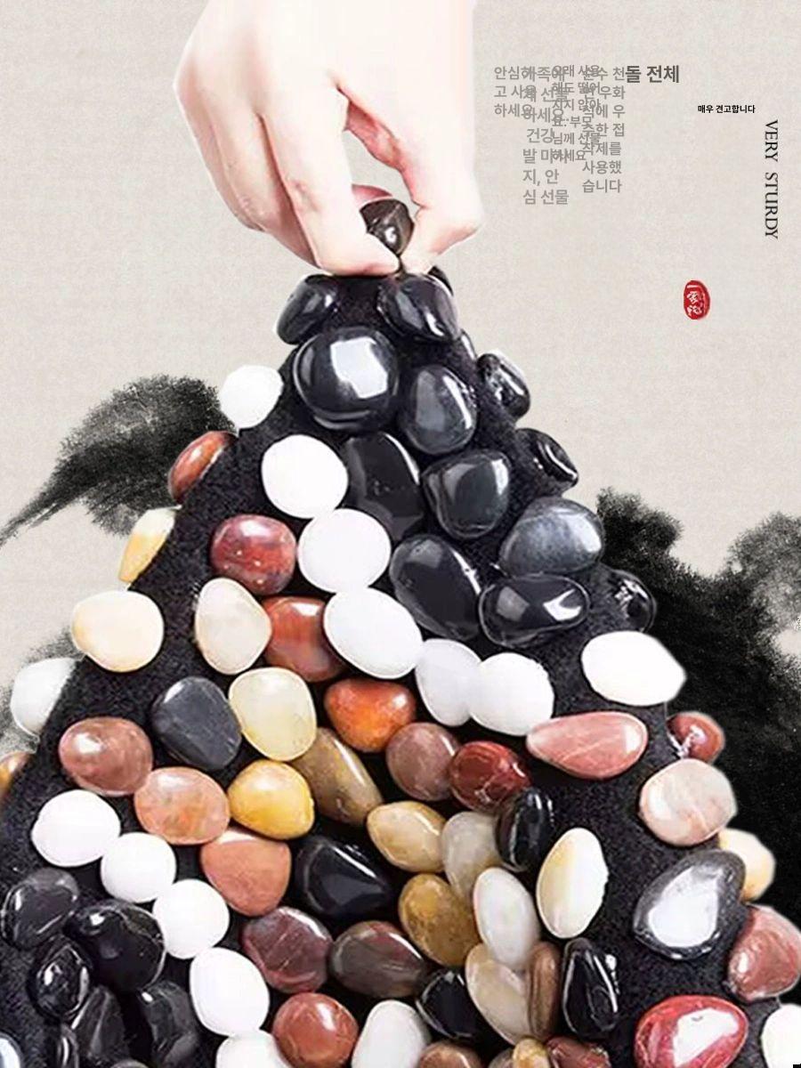 접지 매트 발바닥 조약돌 맨발걷기 돌발 지압기 지압판 지압매트 발지압 발바닥지압 40x180 오색 반원 초밀도 - 상세 이미지 4