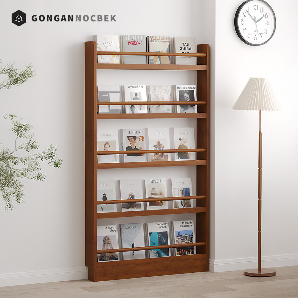틈새 책장 거실 서재 폭 좁은 오픈형 슬림 5단 책꽂이