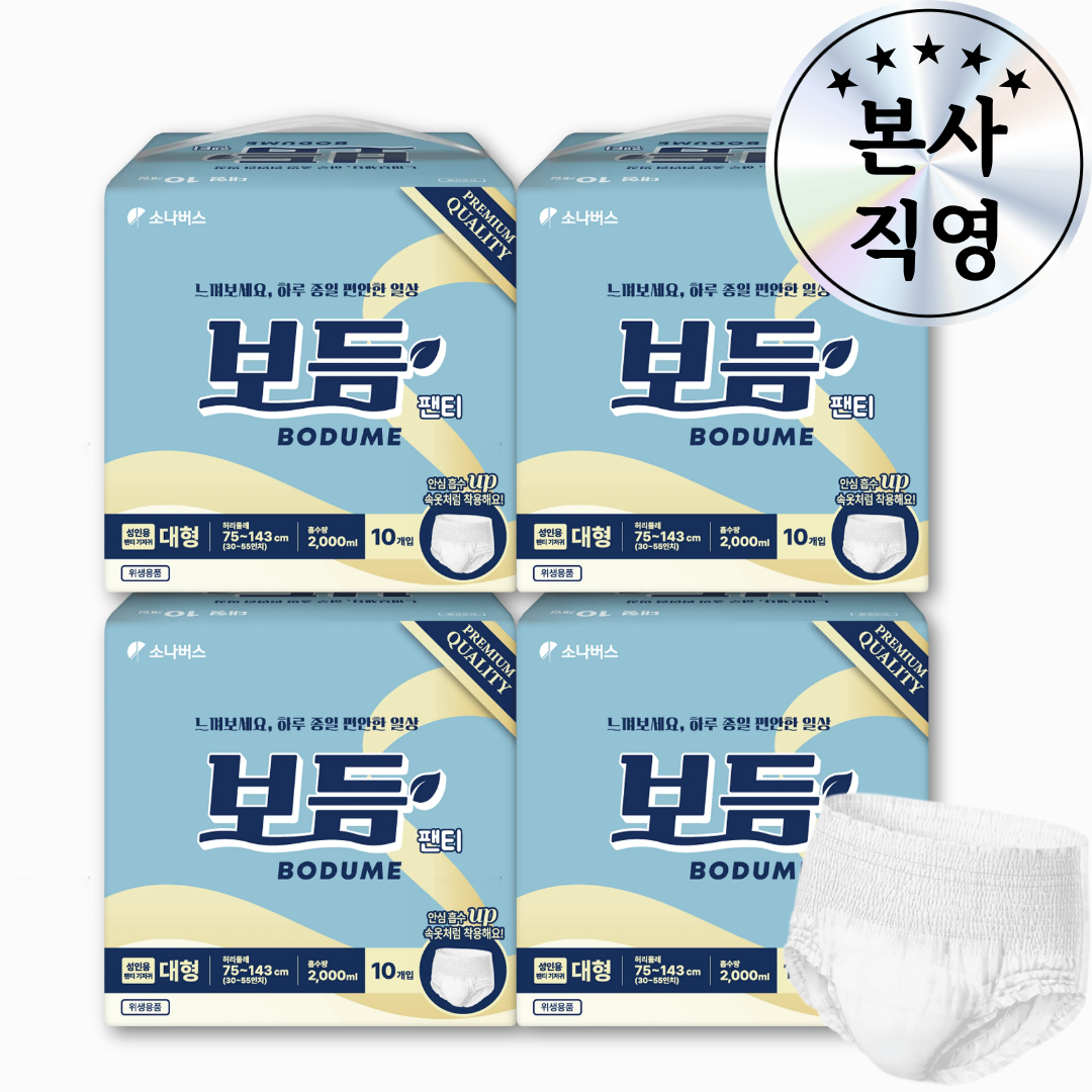 보듬 성인팬티형기저귀 성인기저귀 팬티형 대형 75-143cm, 10개입, 4개