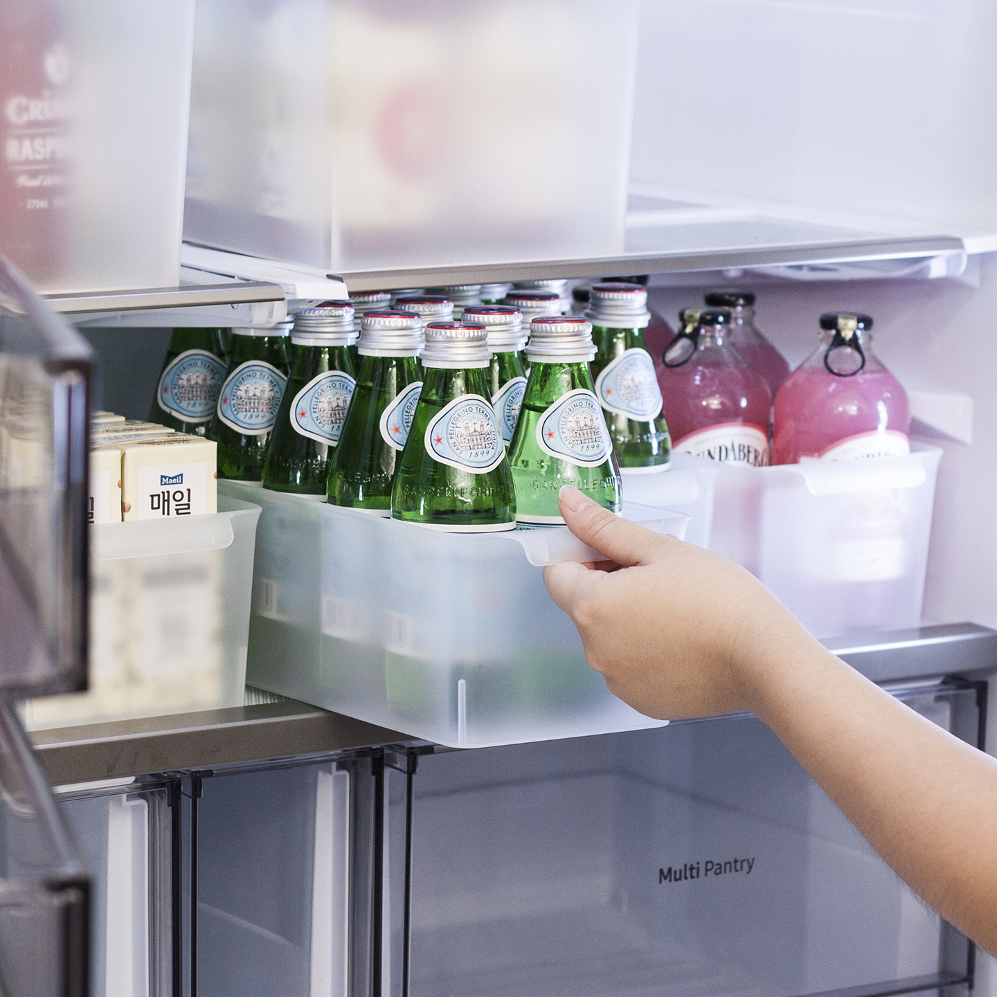 [2+2] 팬트리수납함 다용도 수납바구니 바스켓 소형