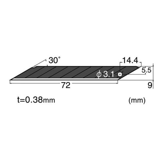 NT 커터날 BA-15P(1타10장묶음)흑날 BA-15P 1타 - 메인 이미지
