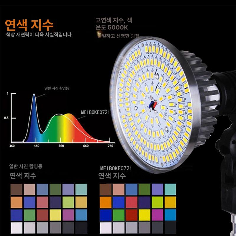 소품사진촬영 음식 방송용 개인방송 인터넷방송 영상 방송 조광 램프 테이블 촬영 스탠드+185W 촬영 전구 - 상세 이미지 3