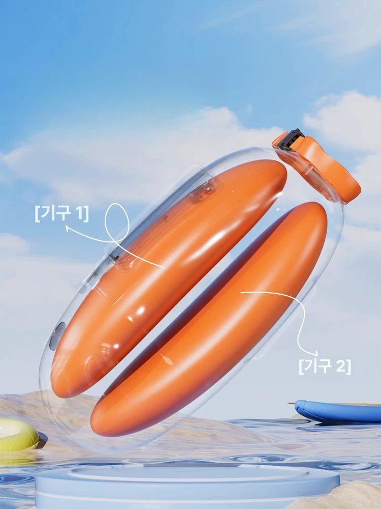 레스큐튜브 워터파크 선박용 에어백 레스큐 계곡 수상가드 물놀이용품 수영튜브 플래그십 오렌지 2개 터치 가능한 이중 - 상세 이미지 4