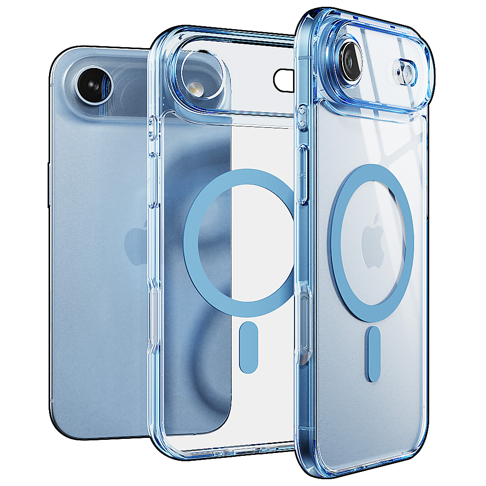 빅쏘 띠부띠부 컬러 범퍼 맥세이프 케이스 블루, 아이폰 에어