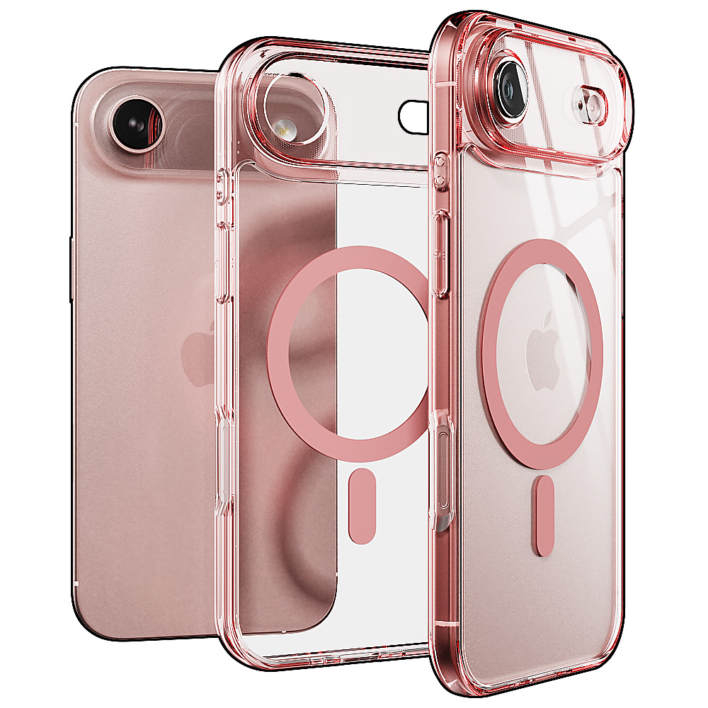 빅쏘 띠부띠부 컬러 범퍼 맥세이프 케이스 핑크, 아이폰 에어