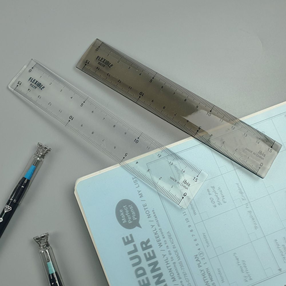 구부러지는자 1개입 15cm 방안자 색생램덤 - 상품 이미지