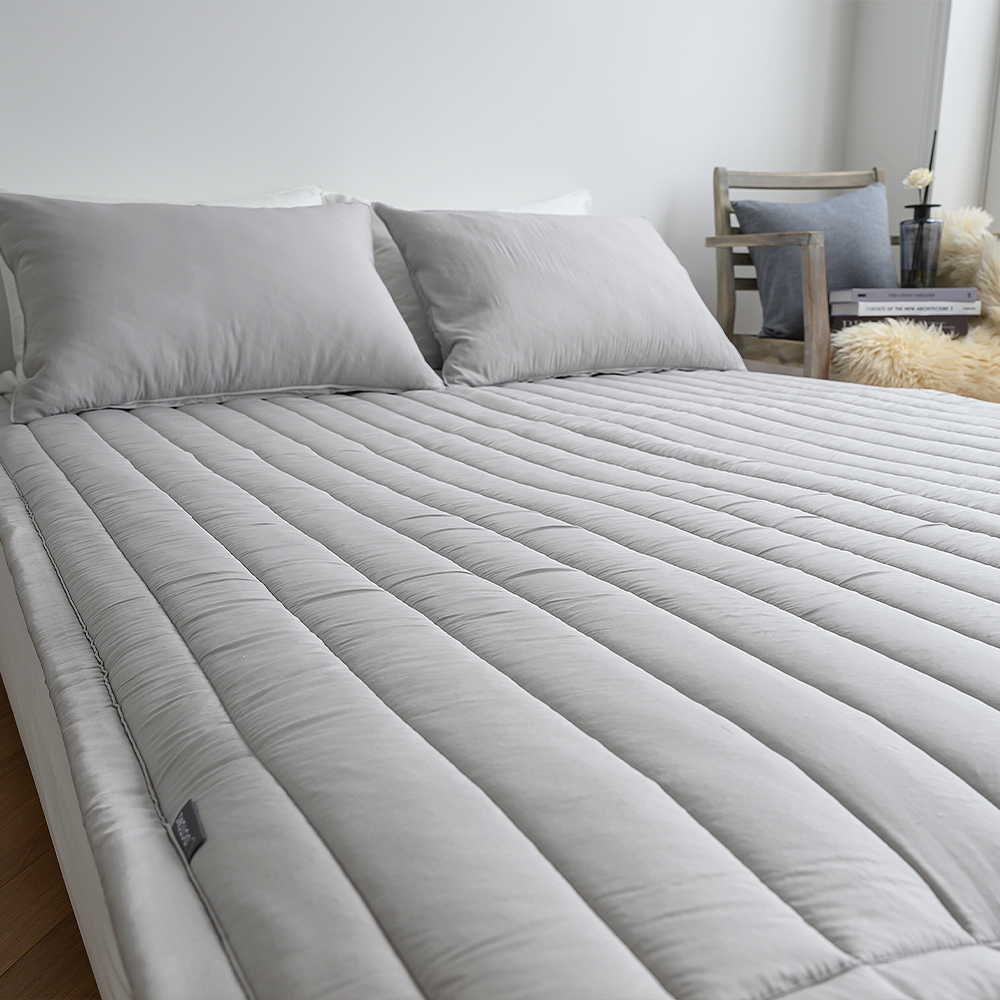 쿠에뜨 모달패드 알러지케어 버블 심플 모던 SS 논슬립 고정밴드 무지침대패드