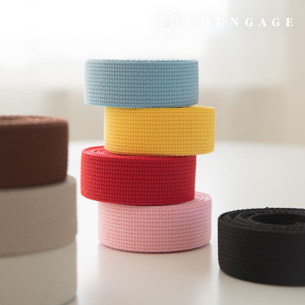 웨빙끈 에코백 가방 부자재 웨이빙끈 30mm 8종 이미지 2